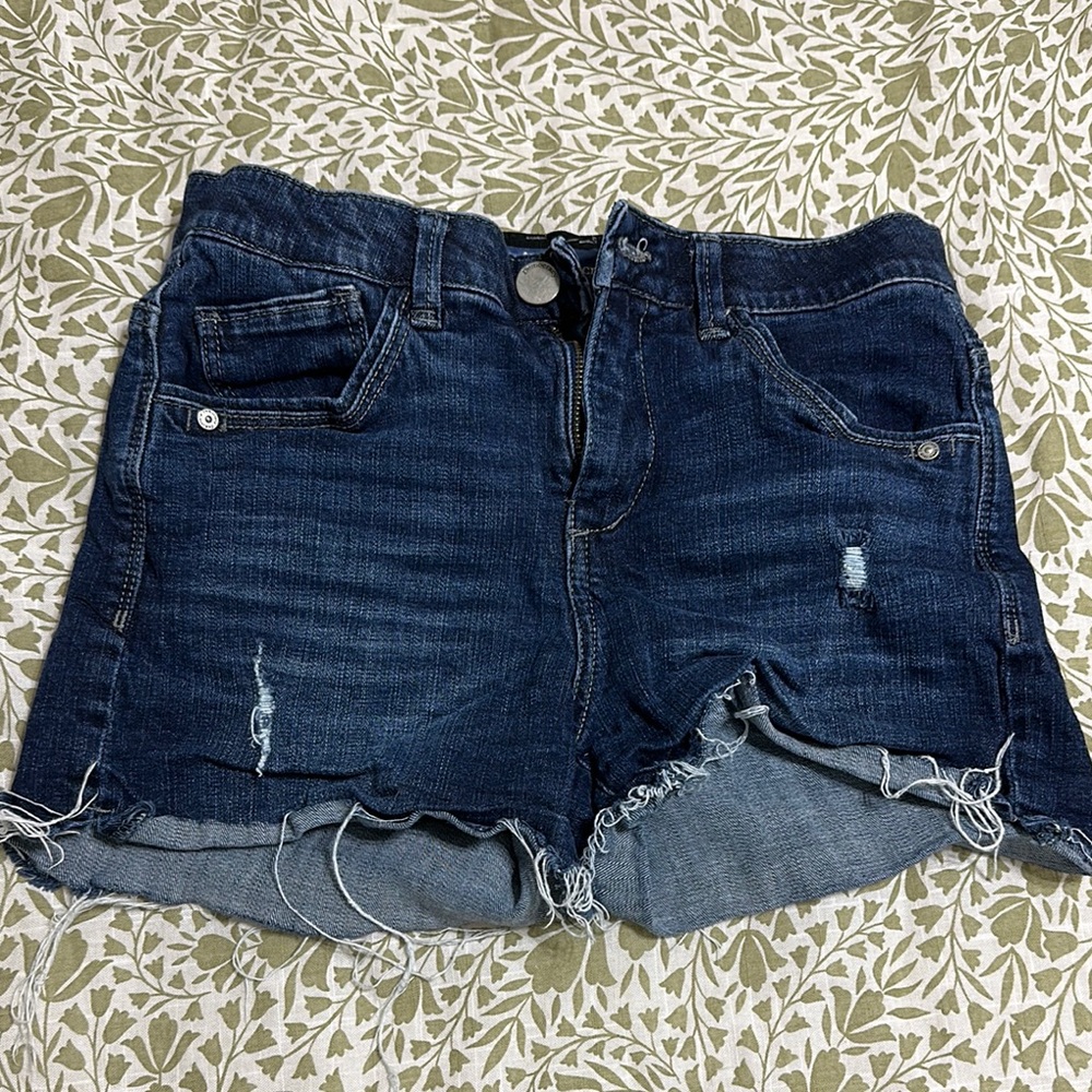 Democracy Blue Jean Shorts Distressed Cut-Off
